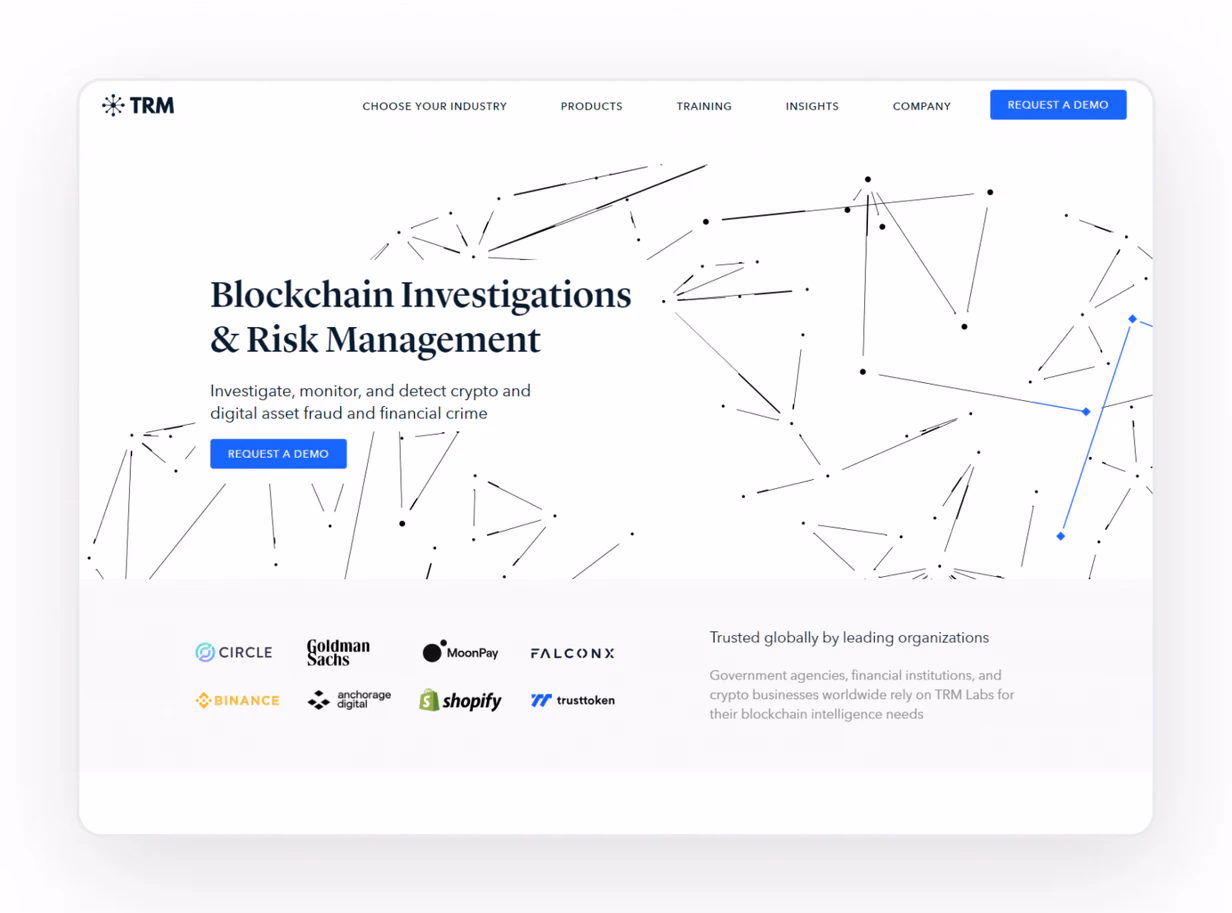 TRM Labs blockchain analysis solution