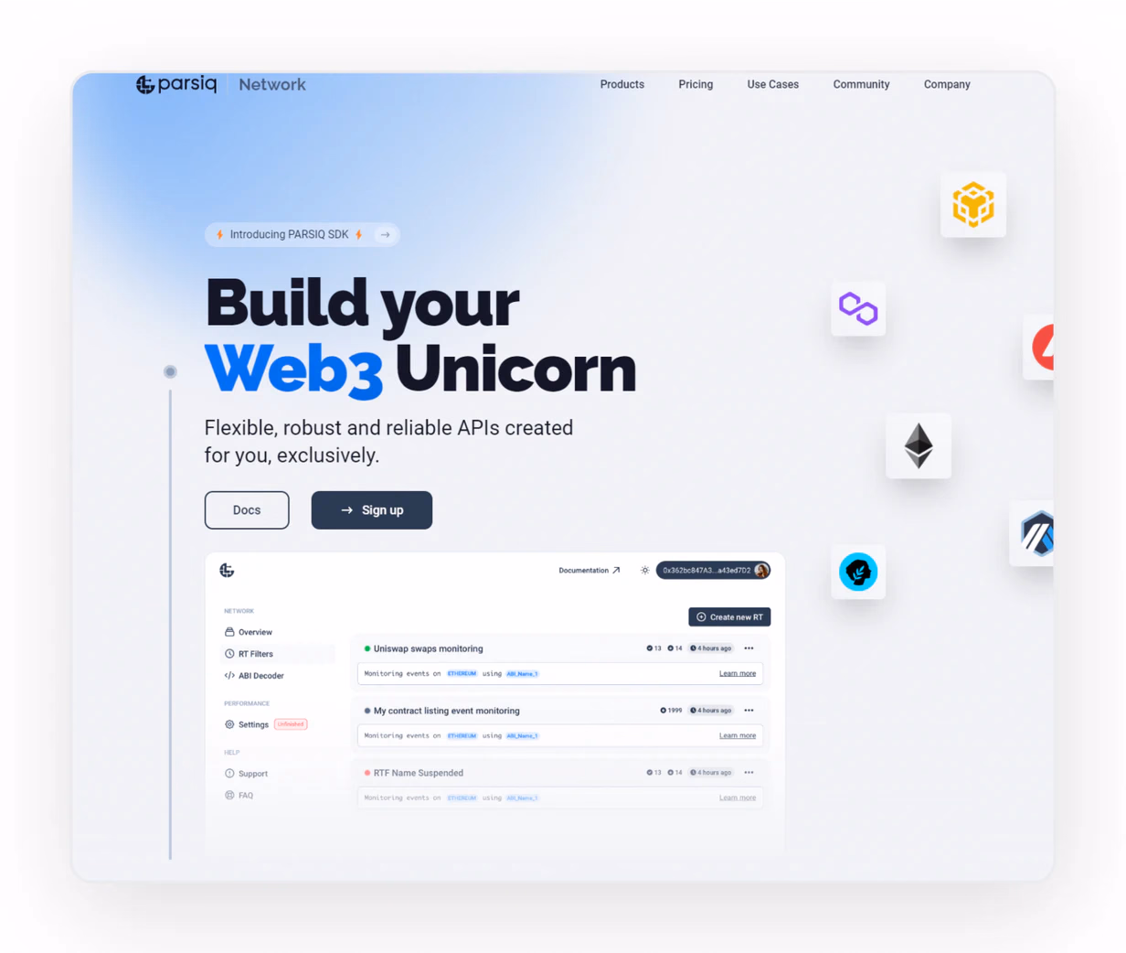 Parsiq blockchain analytical platform