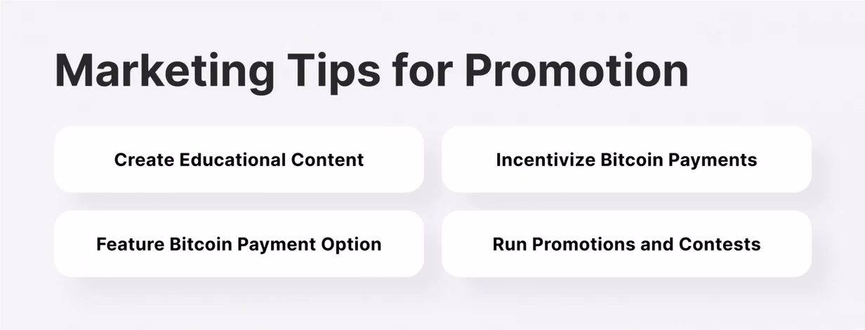 How to promote crypto payments to customers