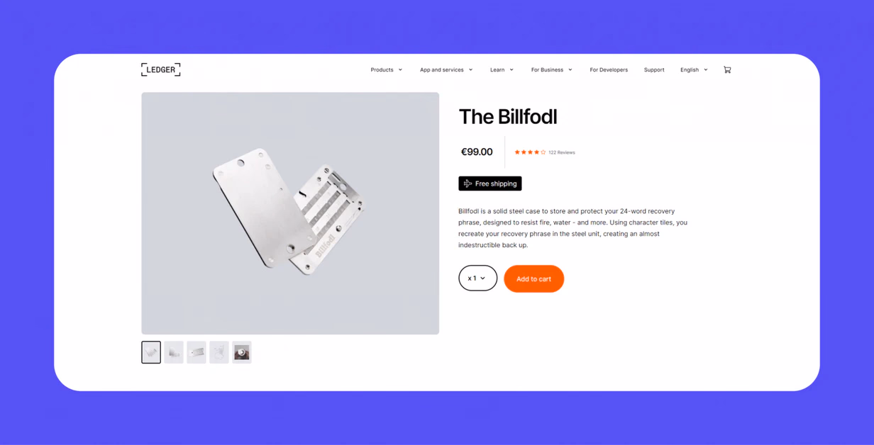 Billfodl-seed-phrase-storage