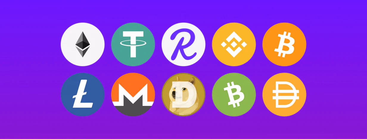 cryptocurrency coins and tokens