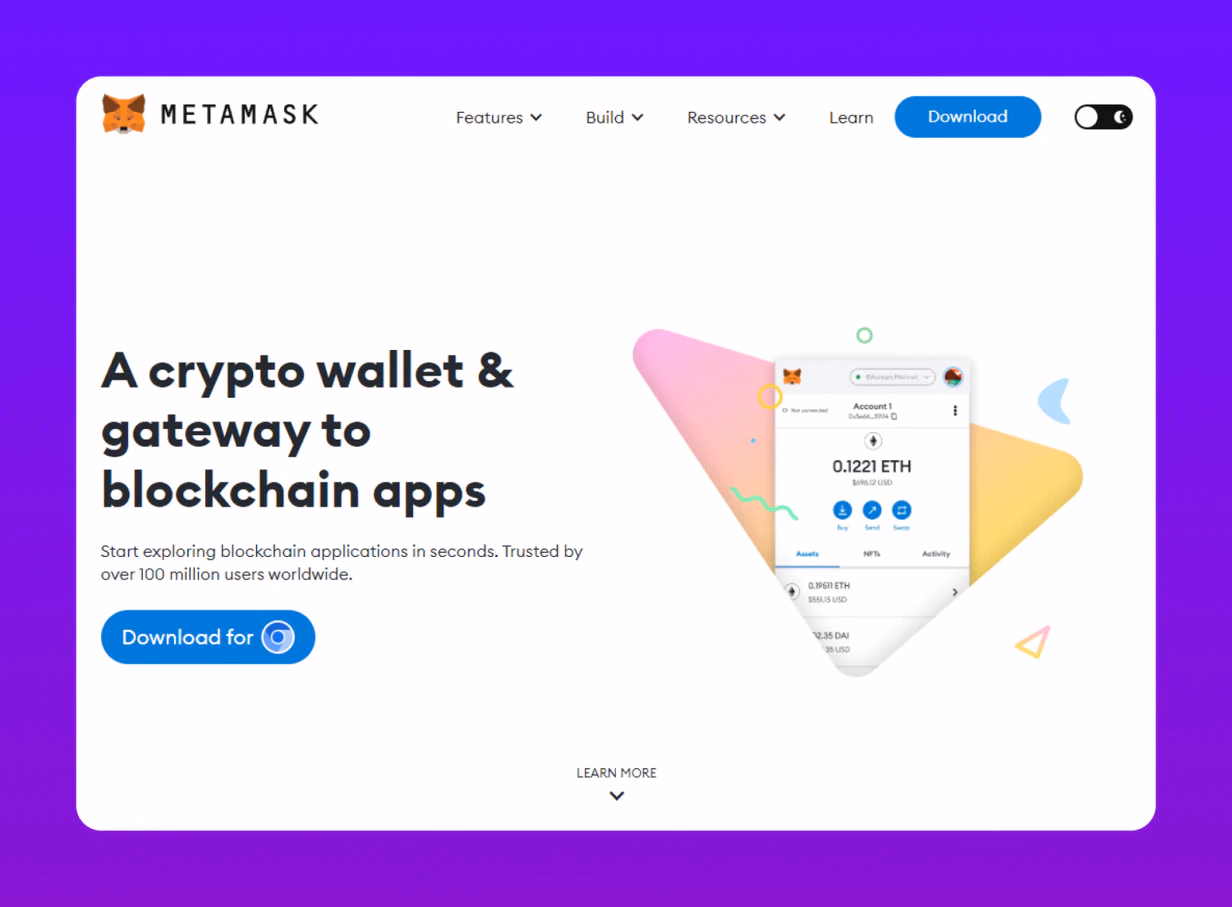 MetaMask's official website
