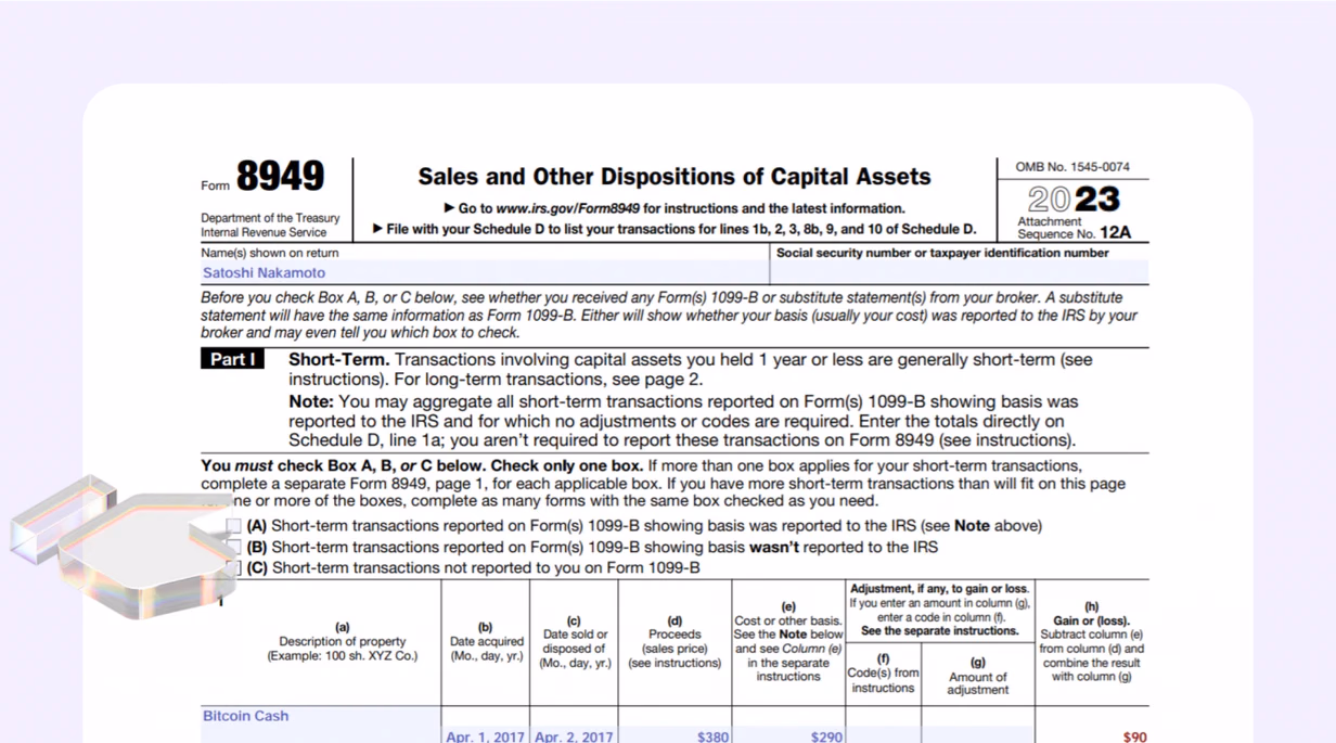 tax reporting form for crypto